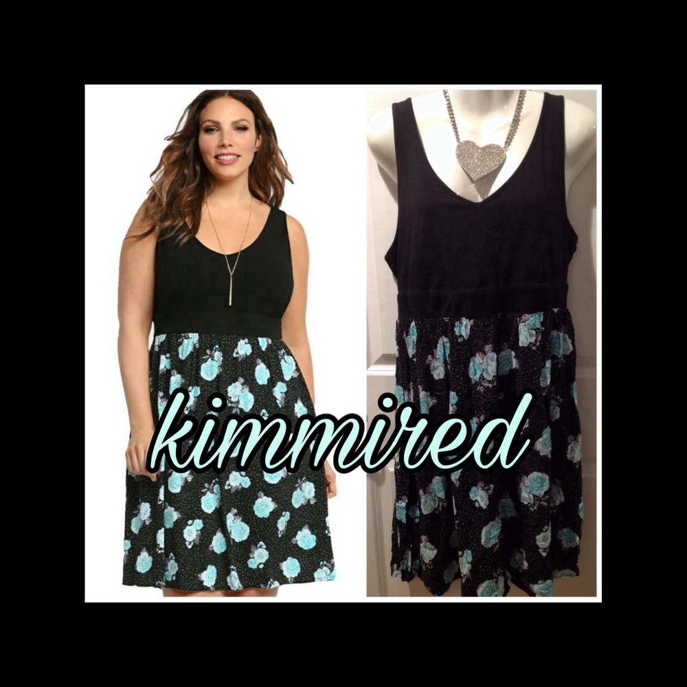 ✂️✂️ Torrid Floral Tank Dress ~ 1/1X ~ EUC ✂️✂️ - Picture 1 of 5